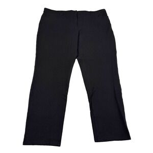 Chico's So Slimming Women Size XL Large Black Ankle Pants Stretch Wide Waistband
